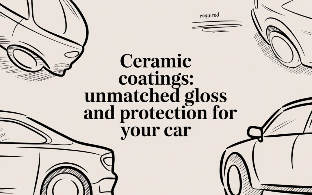 Ceramic coatings: Unmatched Gloss and Protection for Your Car