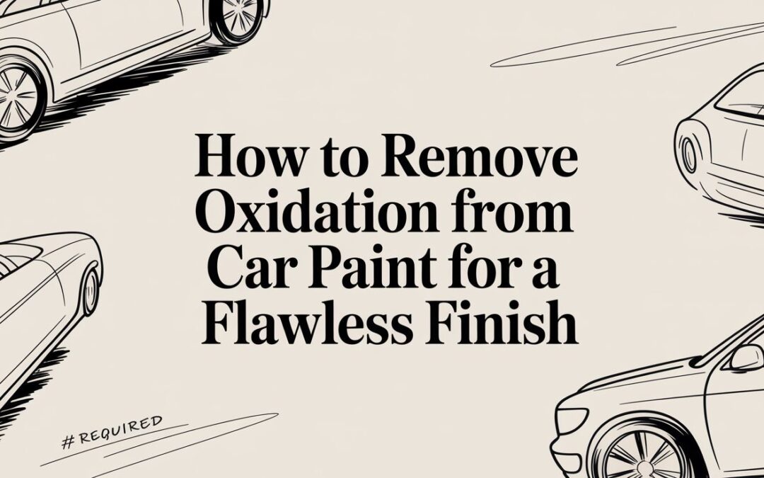 How to Remove Oxidation From Car Paint for a Flawless Finish