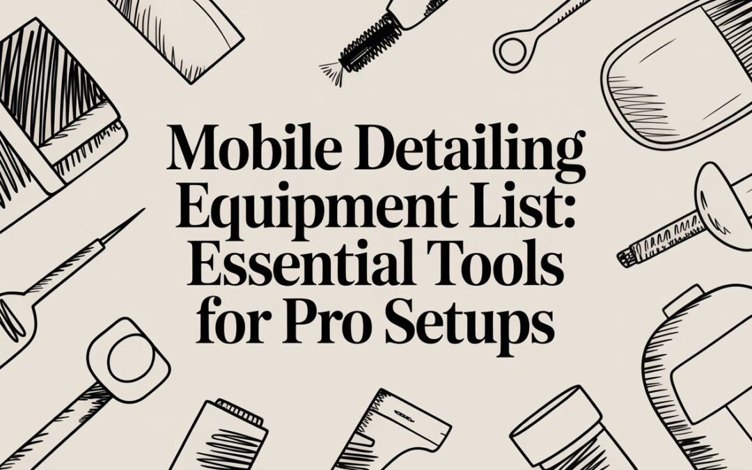 Mobile Detailing Equipment List: Essential Tools for Pro Setups