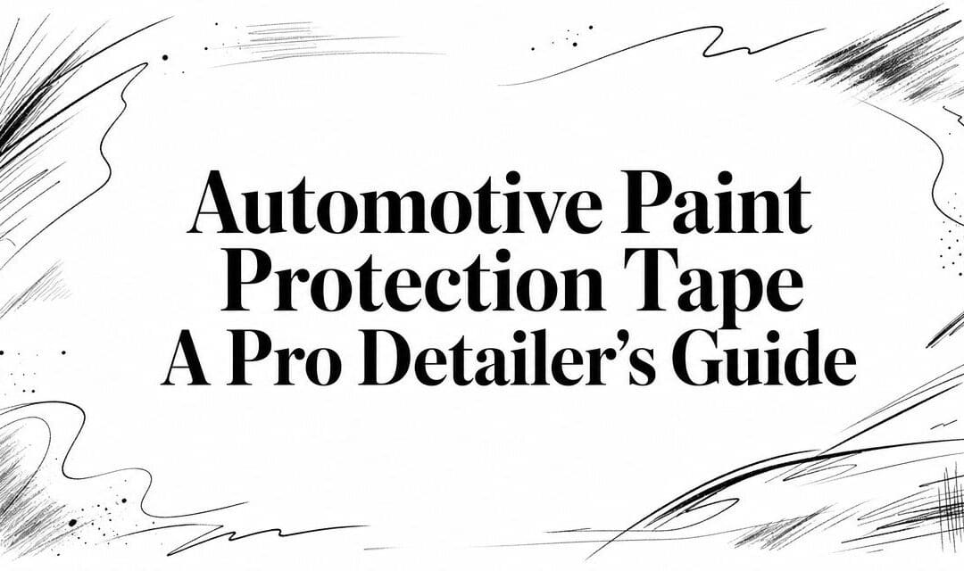 Automotive Paint Protection Tape A Pro Detailer’s Guide