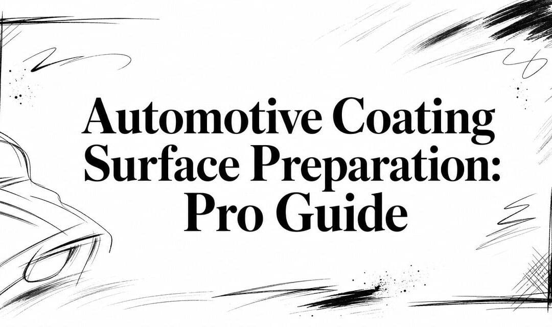 Automotive Coating Surface Preparation: Pro Guide