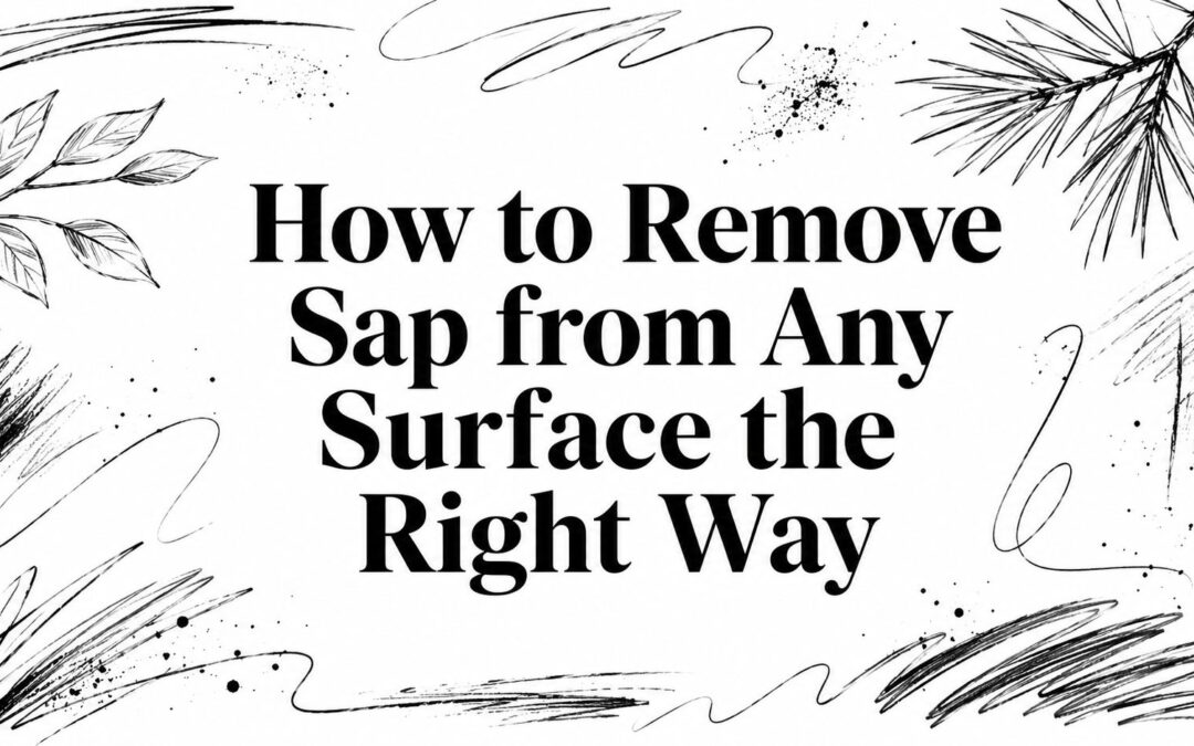 How to Remove Sap from Any Surface the Right Way
