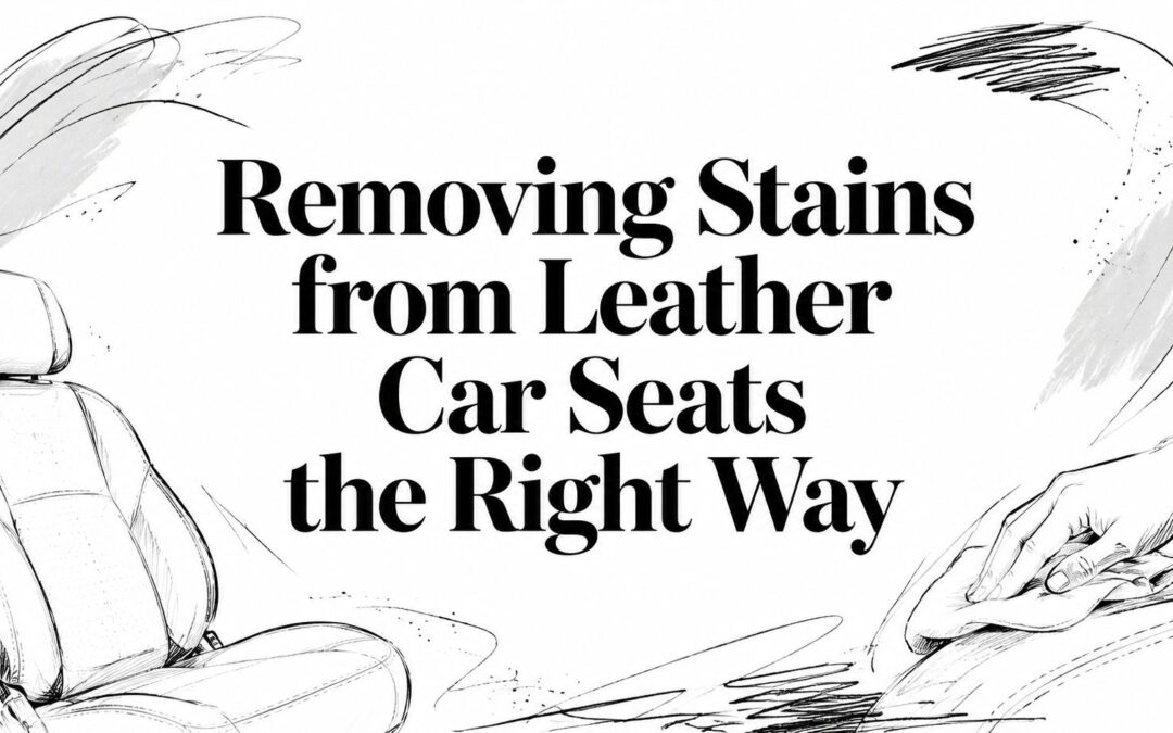 Removing Stains from Leather Car Seats the Right Way