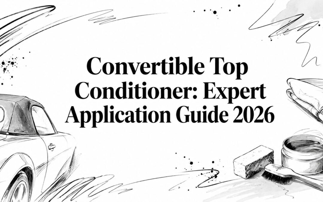 Convertible Top Conditioner: Expert Application Guide 2026
