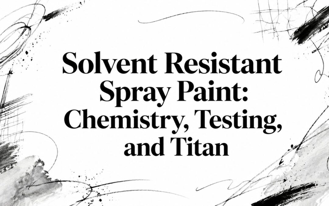 Solvent Resistant Spray Paint: Chemistry, Testing, and Titan
